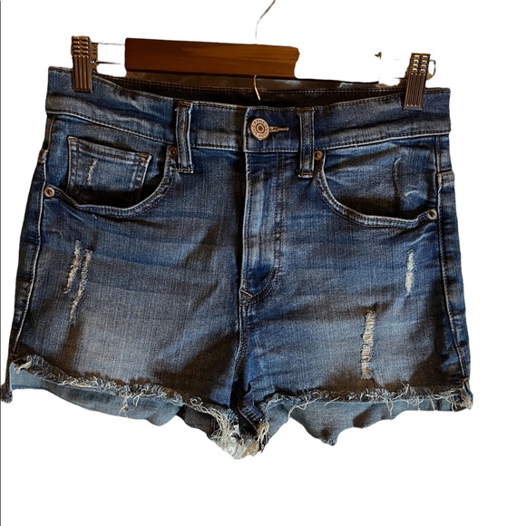 Express denim distressed shorts size 4 - Picture 7 of 9